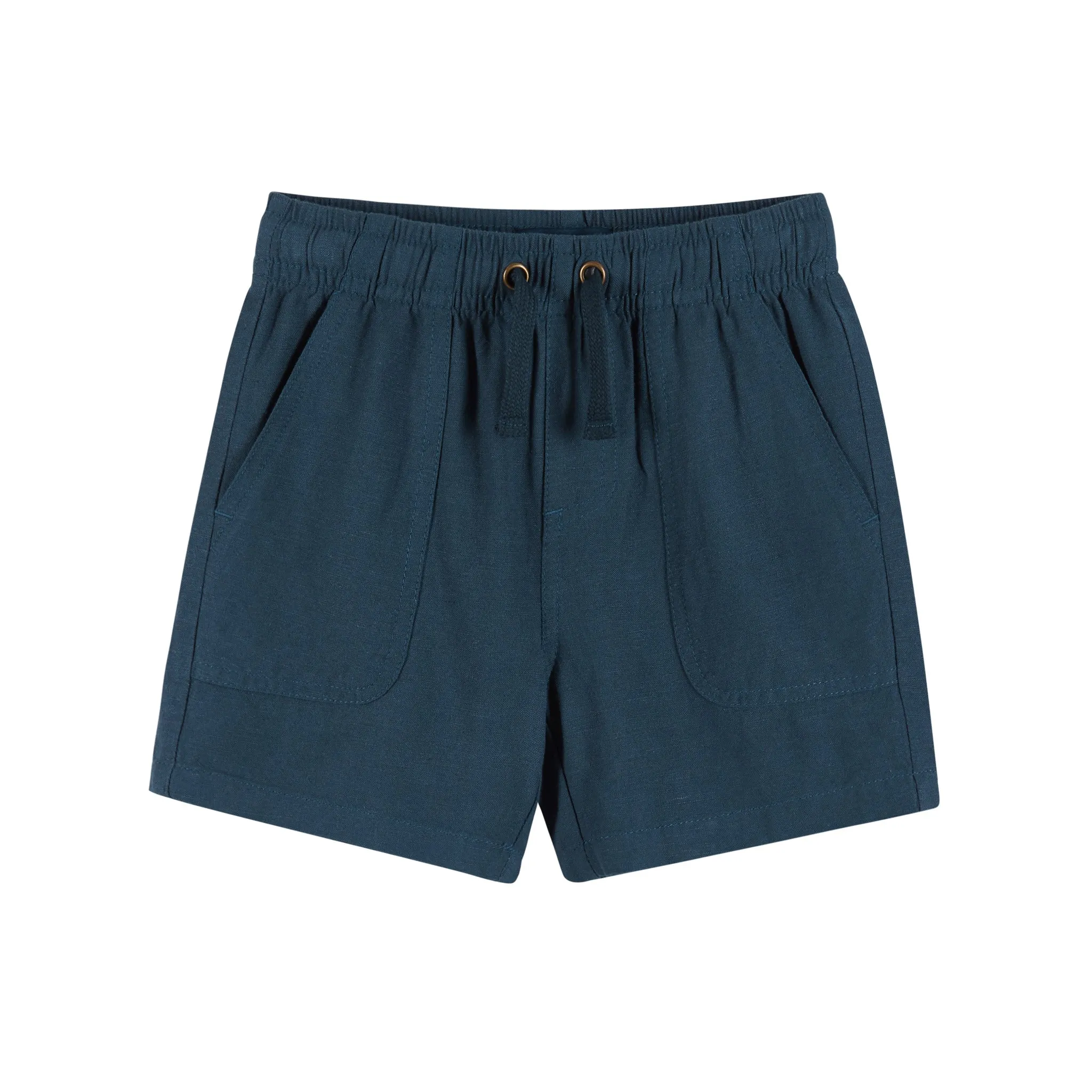 Linen Blend Shorts | Blue