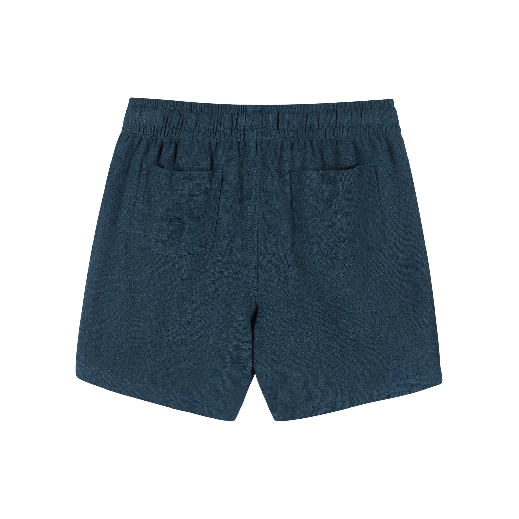 Linen Blend Shorts | Blue