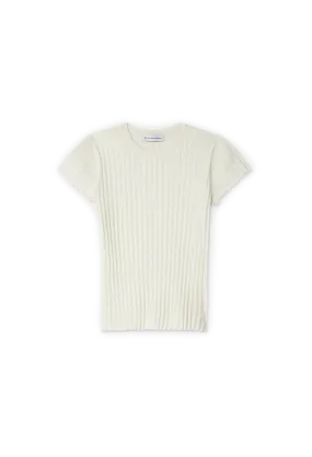 Linen Gauze Ribbed Tee