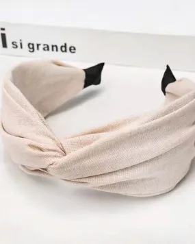 Linen Headband Beige