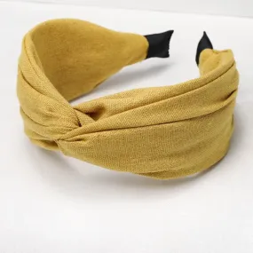 Linen Headband Mustard