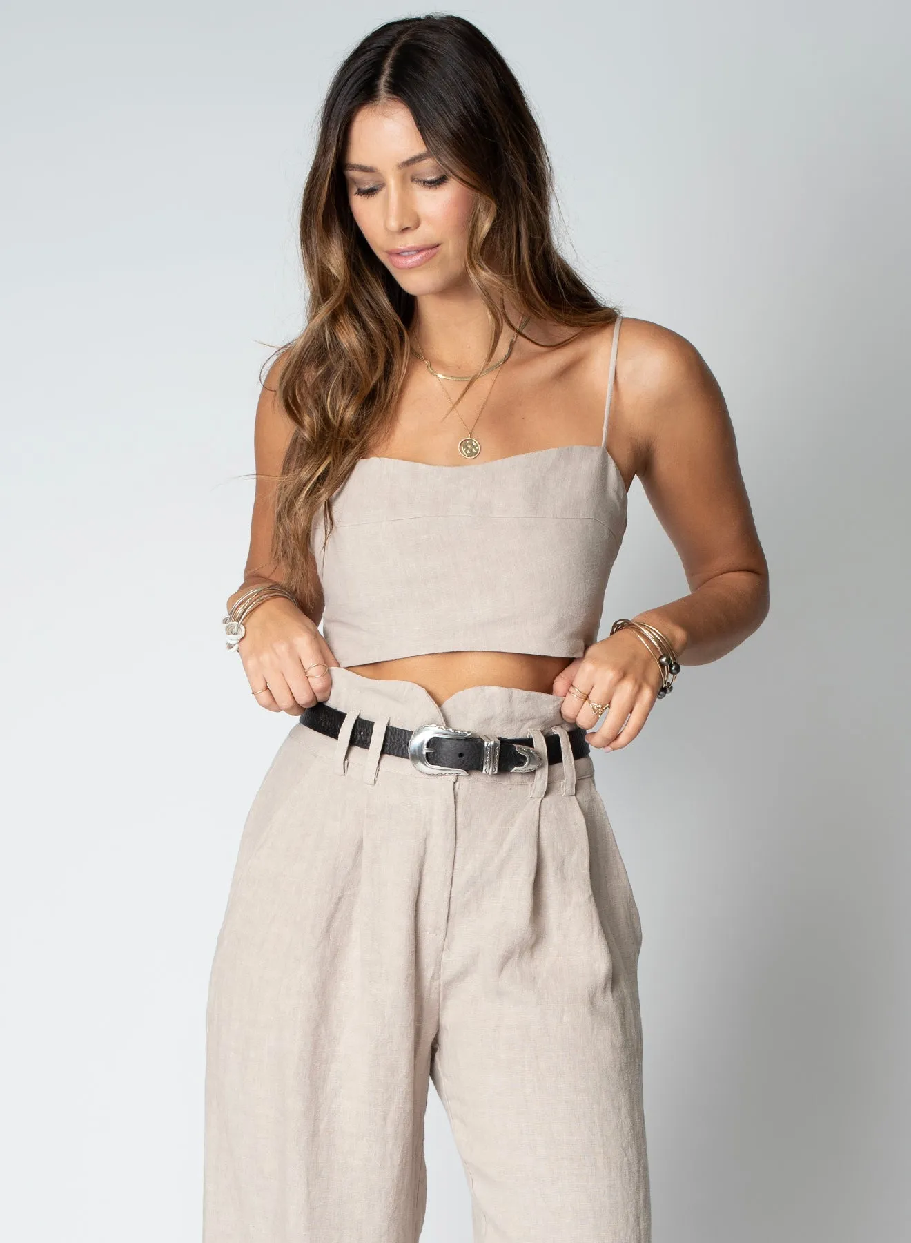 LINEN LE BRA TOP