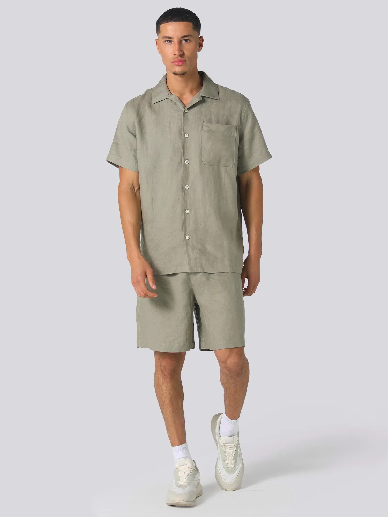 Lucca Khaki Linen Shirt