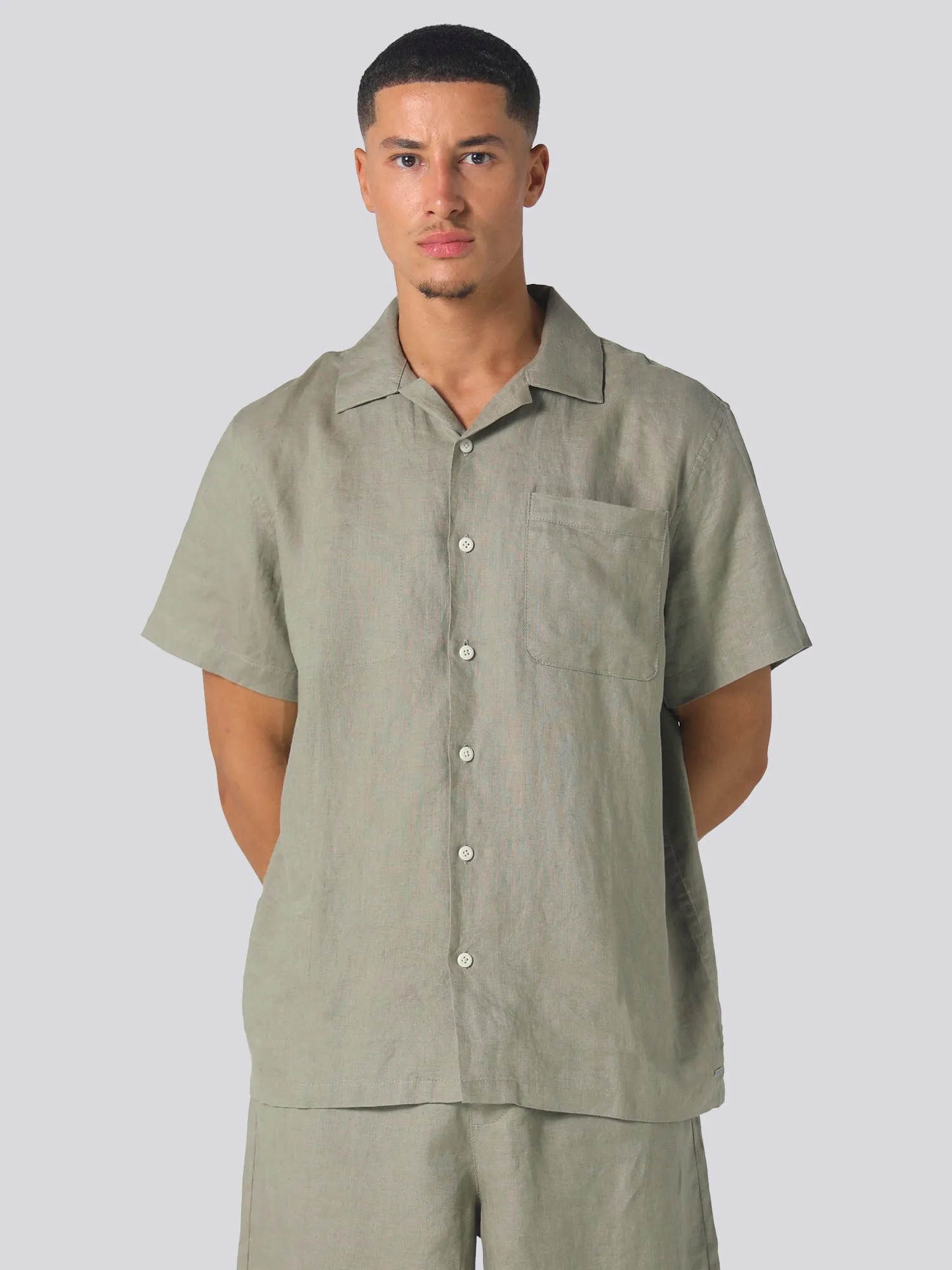 Lucca Khaki Linen Shirt