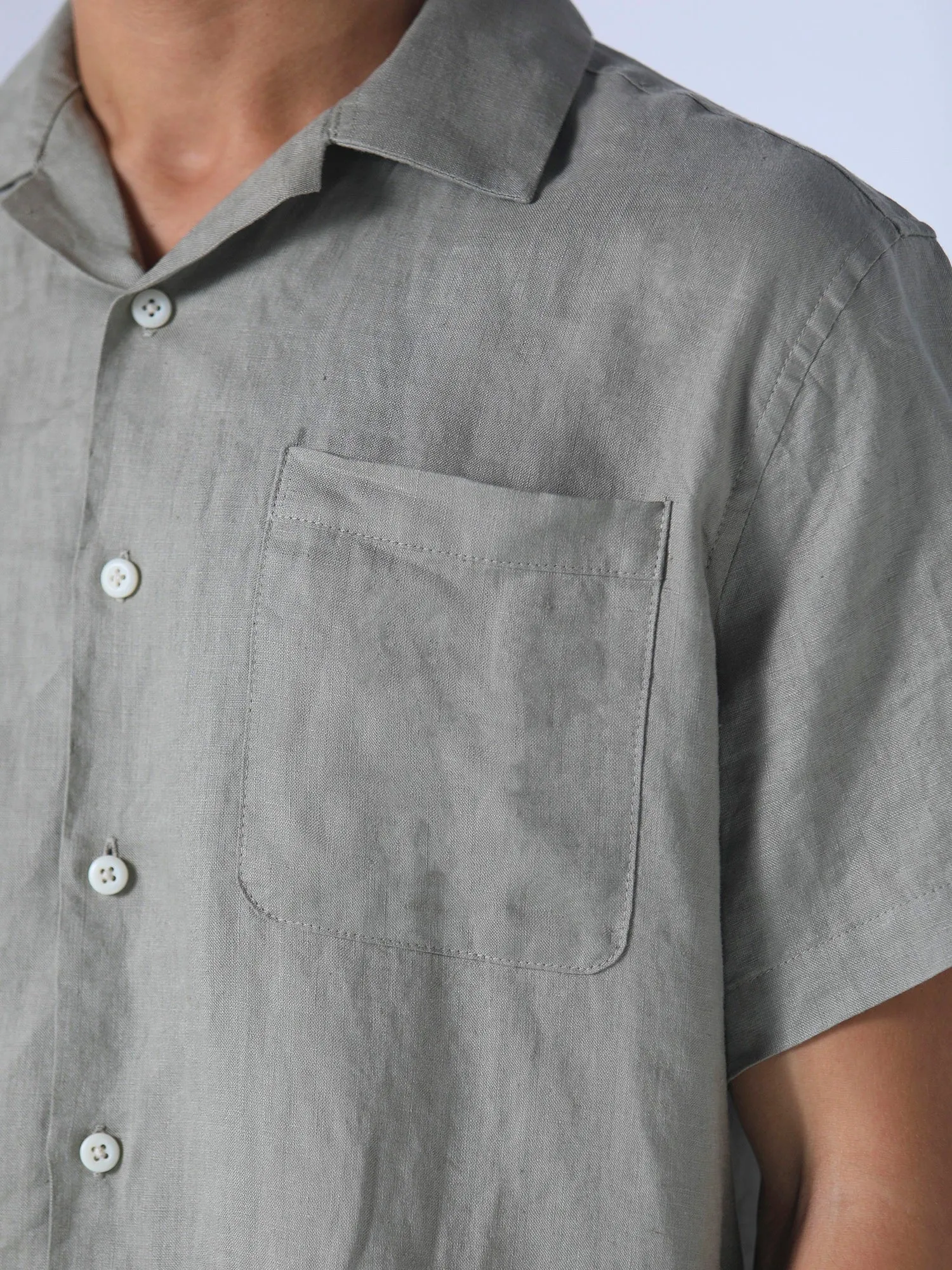 Lucca Khaki Linen Shirt