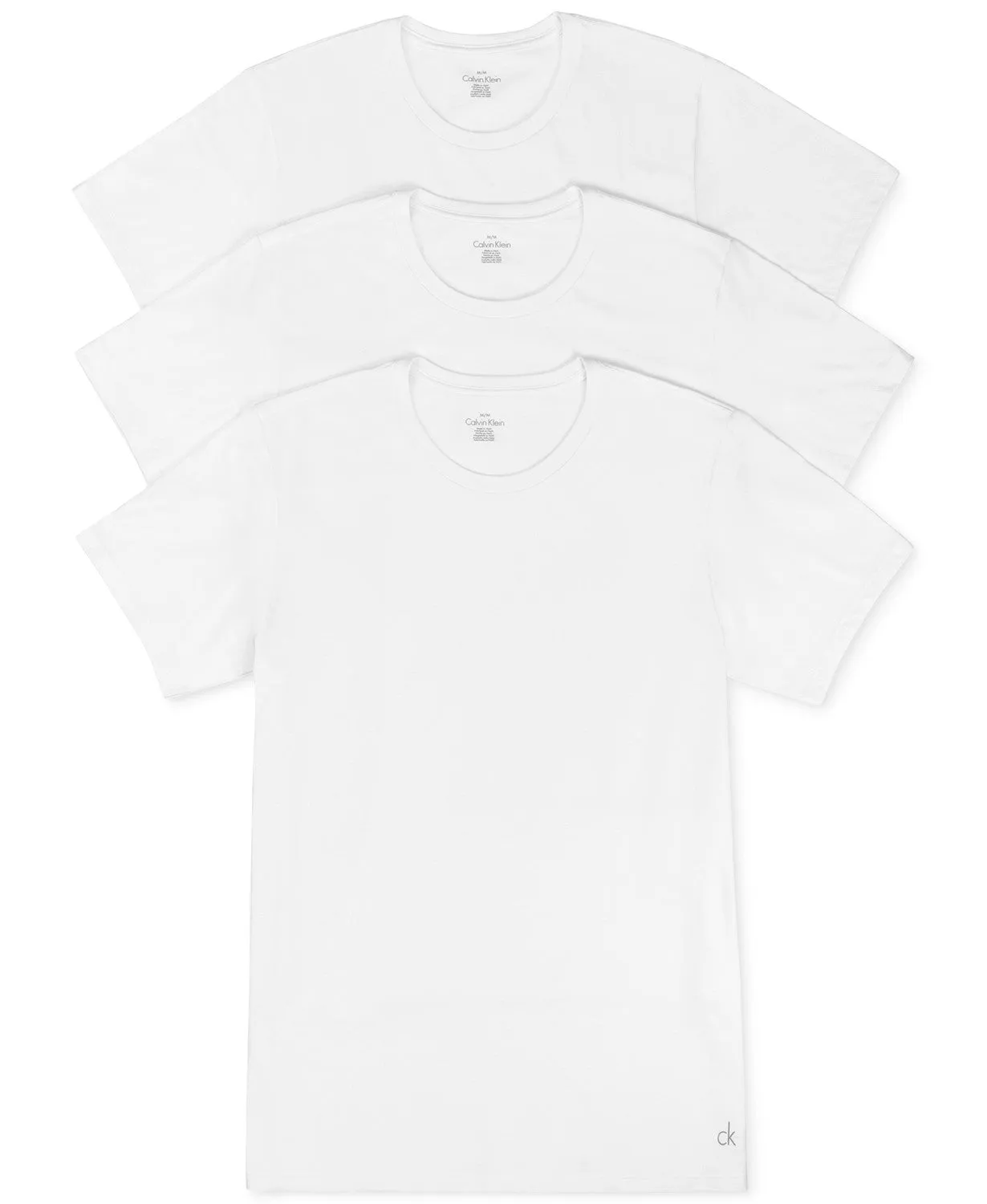 Men's Calvin Klein | Three Crew Neck T-Shirts | White