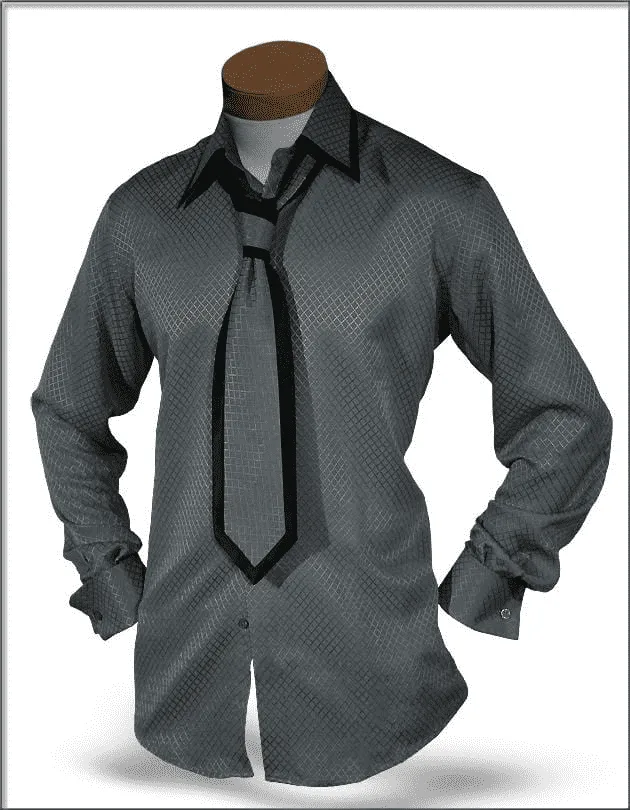 Men's Silk Shirts SJ Gray - Dress Shirt-Men-Fashion