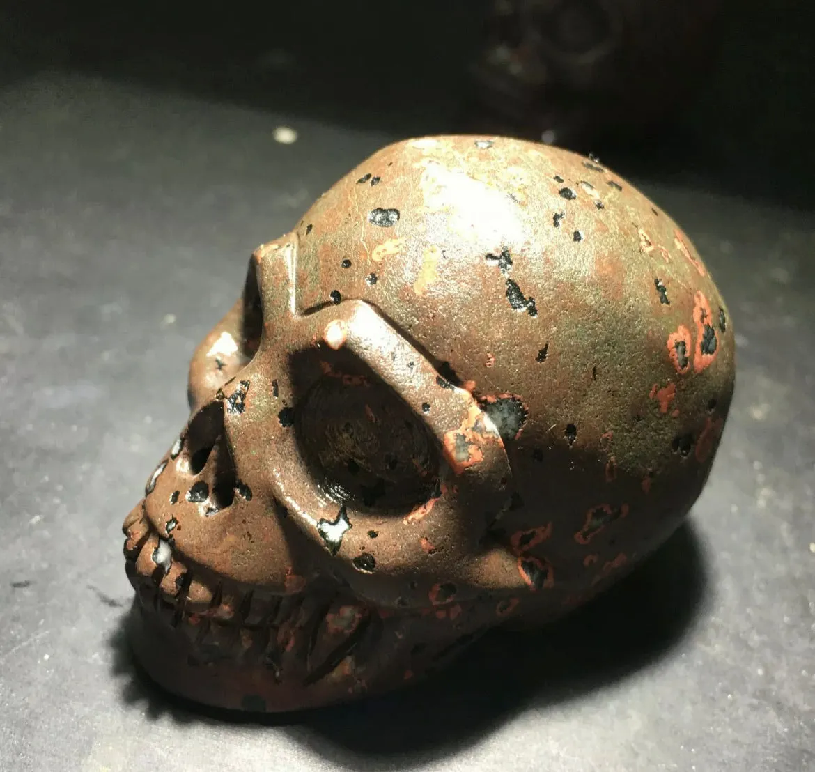 Natural Plum Jasper Skull