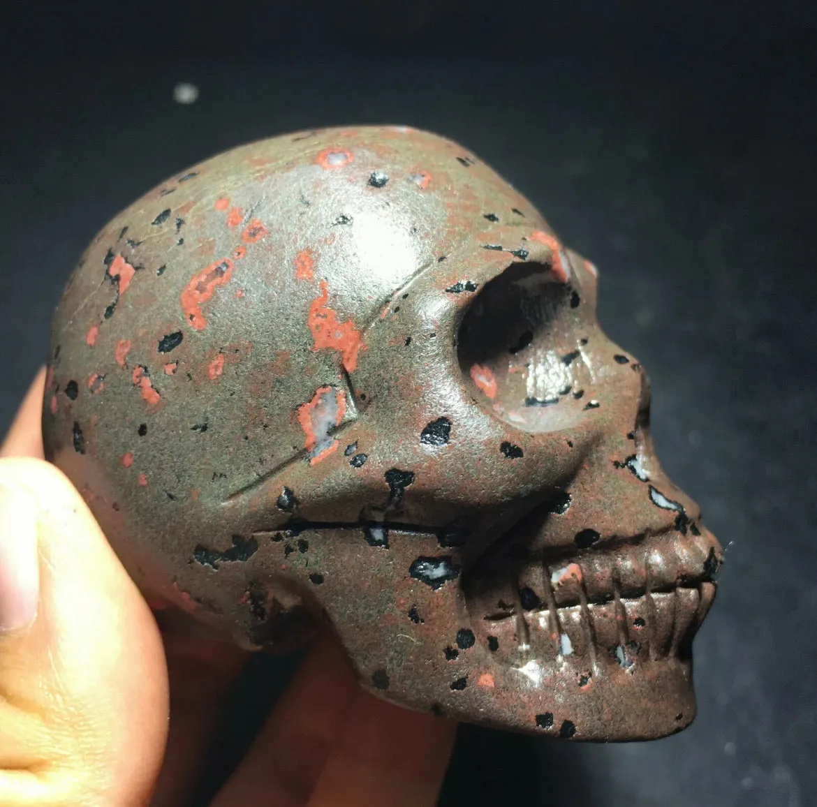 Natural Plum Jasper Skull