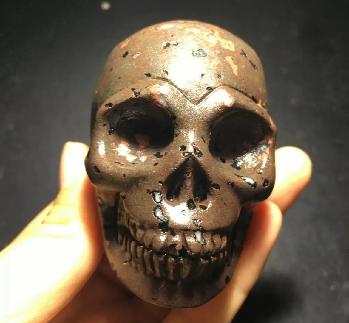 Natural Plum Jasper Skull