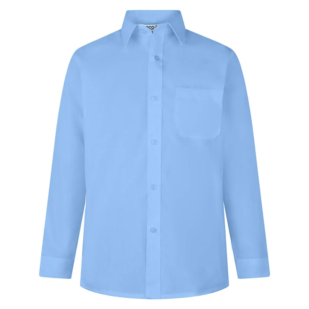 Pack of 2, Boys Blue Long Sleeve Shirts