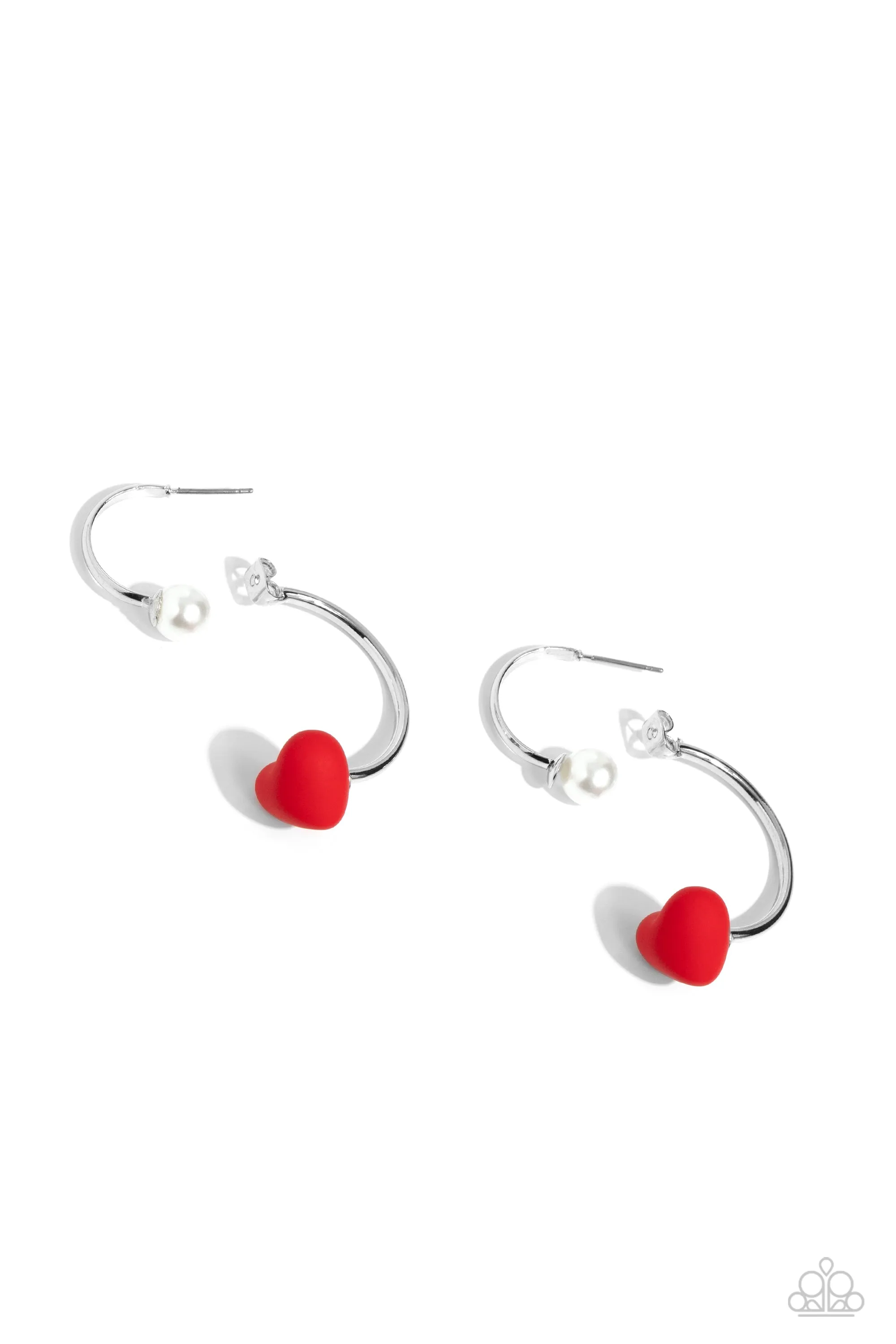 Paparazzi Romantic Representative Red Post Earrings