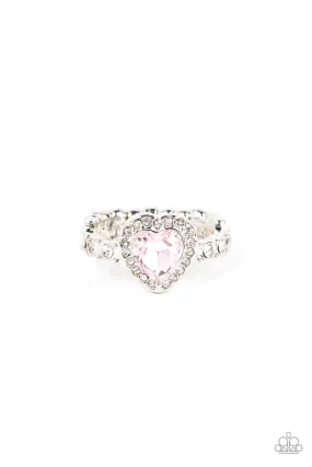 Paparazzi Romantic Reputation - Pink Heart Ring