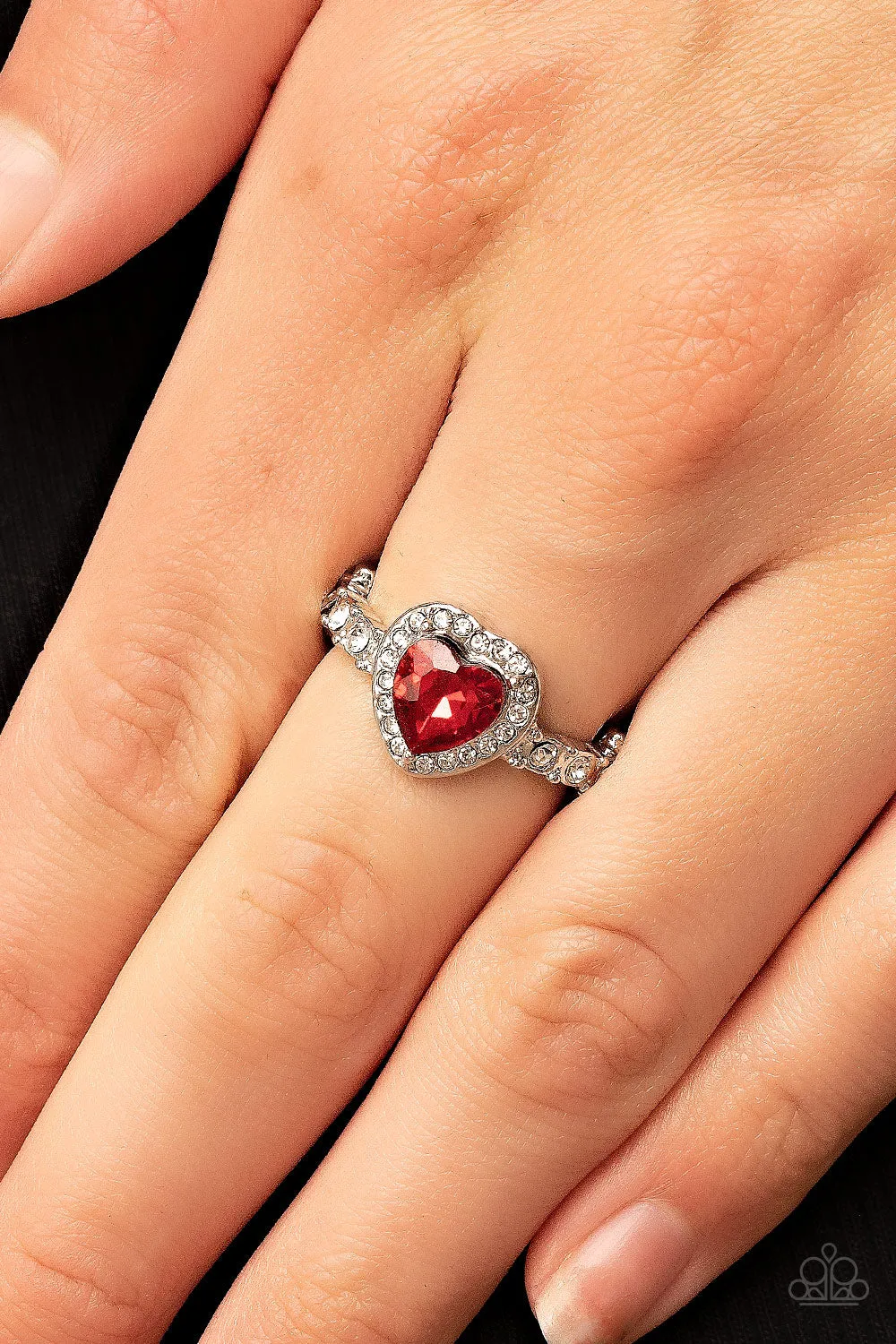 Paparazzi Romantic Reputation - Red Heart Ring