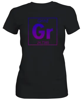 Periodic Table Symbol for Grind Ladies T-shirts