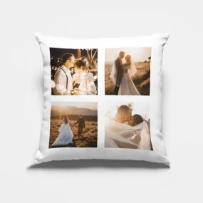 Personalized Romantic Couple Pillow with 4 Custom Photos