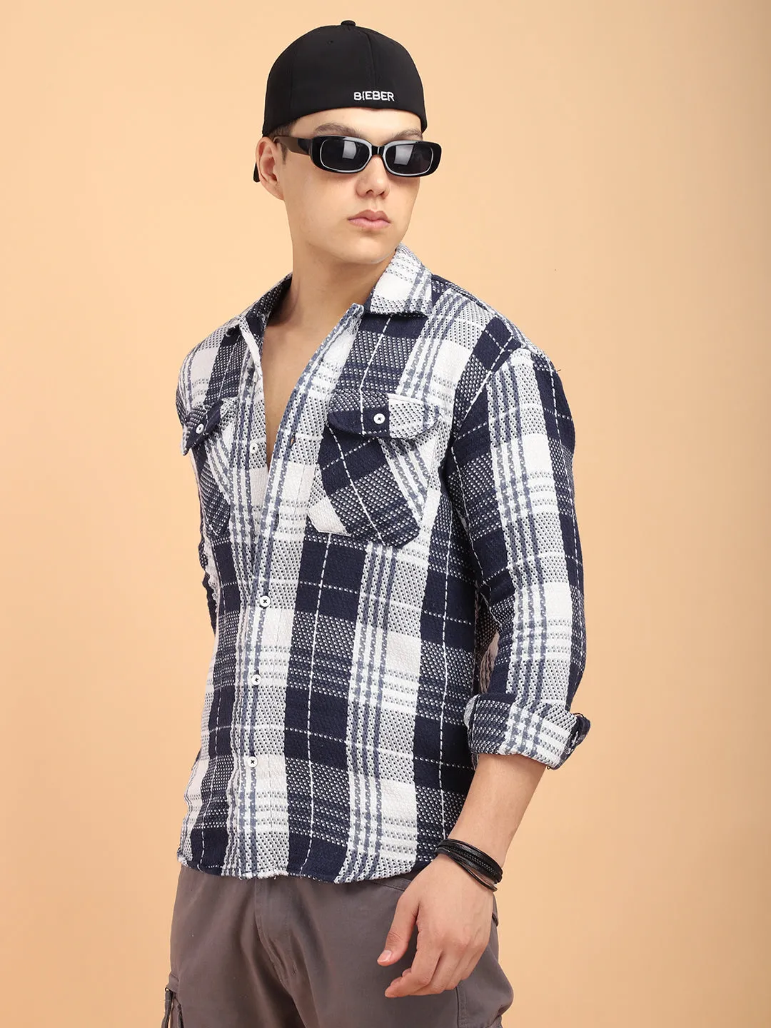 Plaiditude Blue Checked Shirts