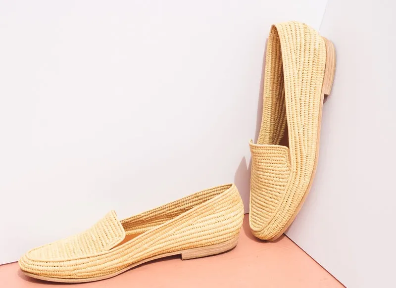 Raffia Loafers (Natural)