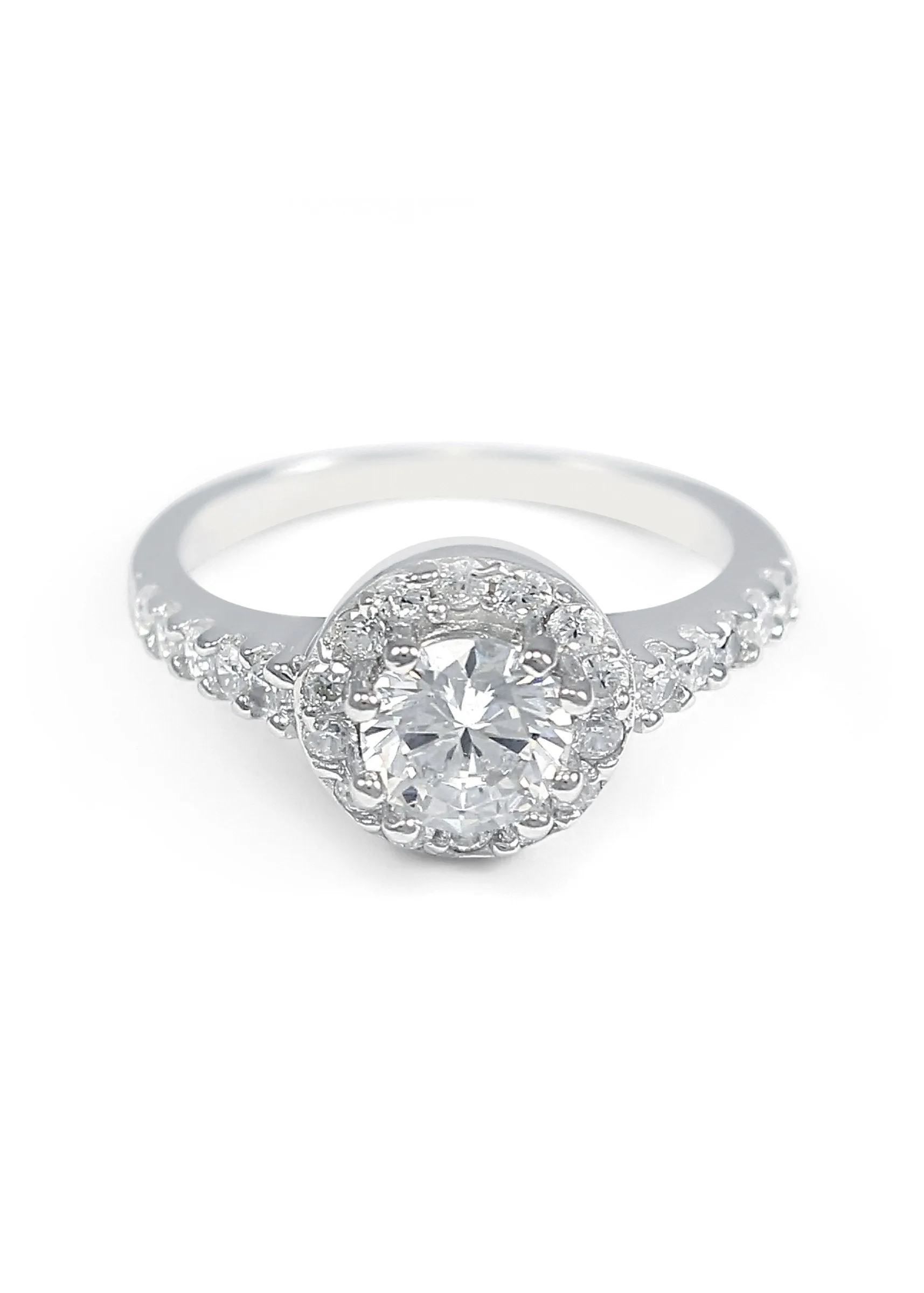 Romantic Juliet Ring with simulated diamonds