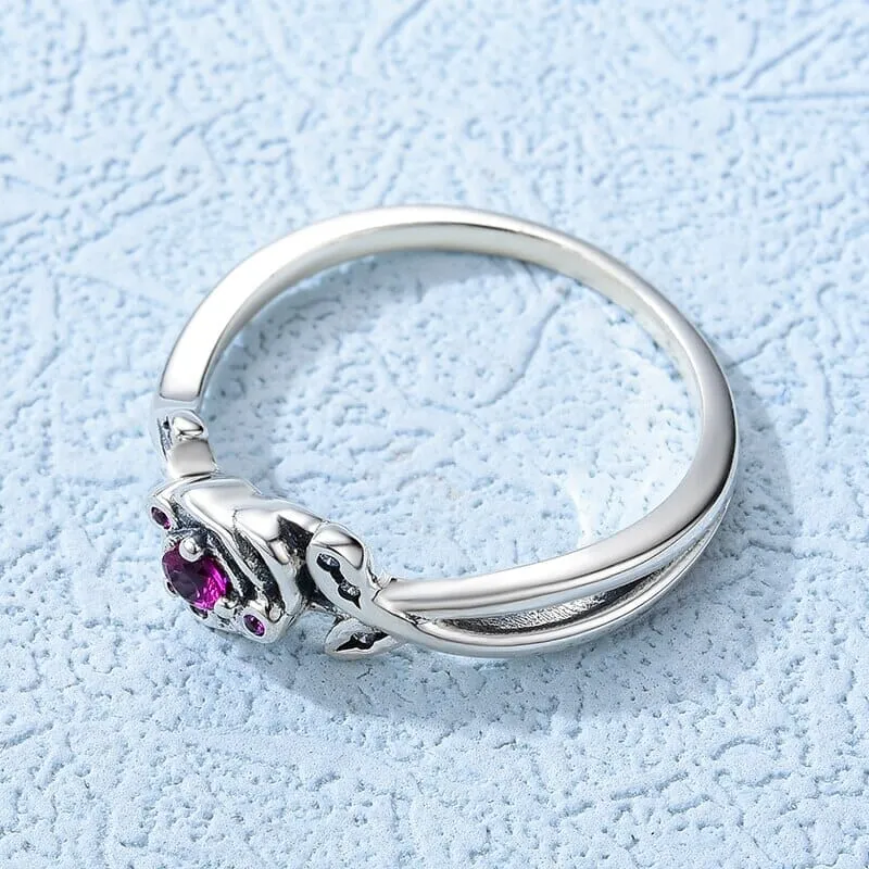 Romantic Princess Amethyst Ring - 925 Sterling Silver