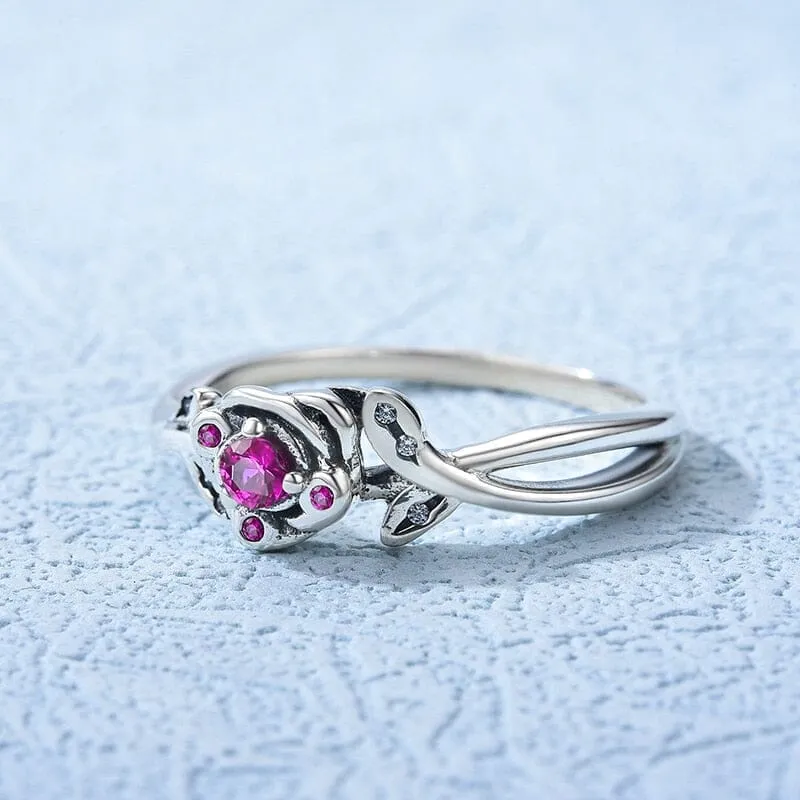 Romantic Princess Amethyst Ring - 925 Sterling Silver