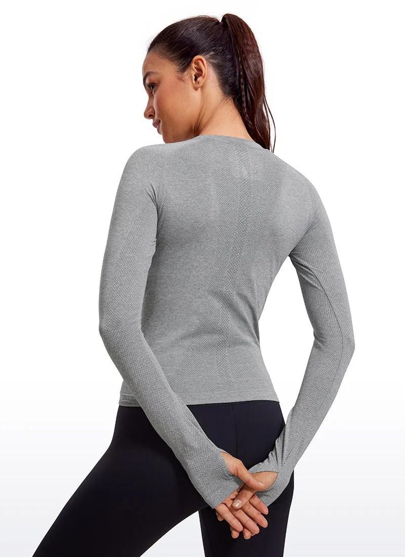 Seamless Long Sleeves with Thumbholes Shirts