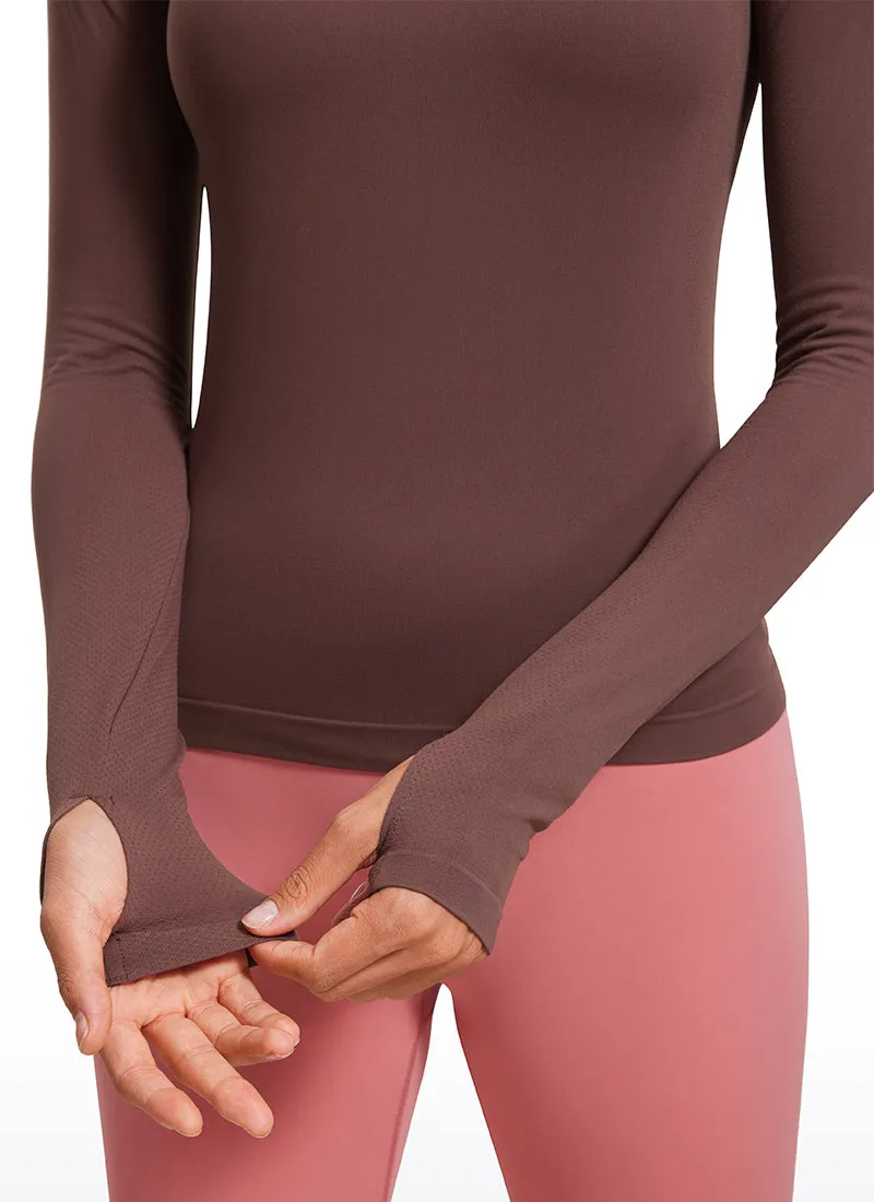 Seamless Long Sleeves with Thumbholes Shirts