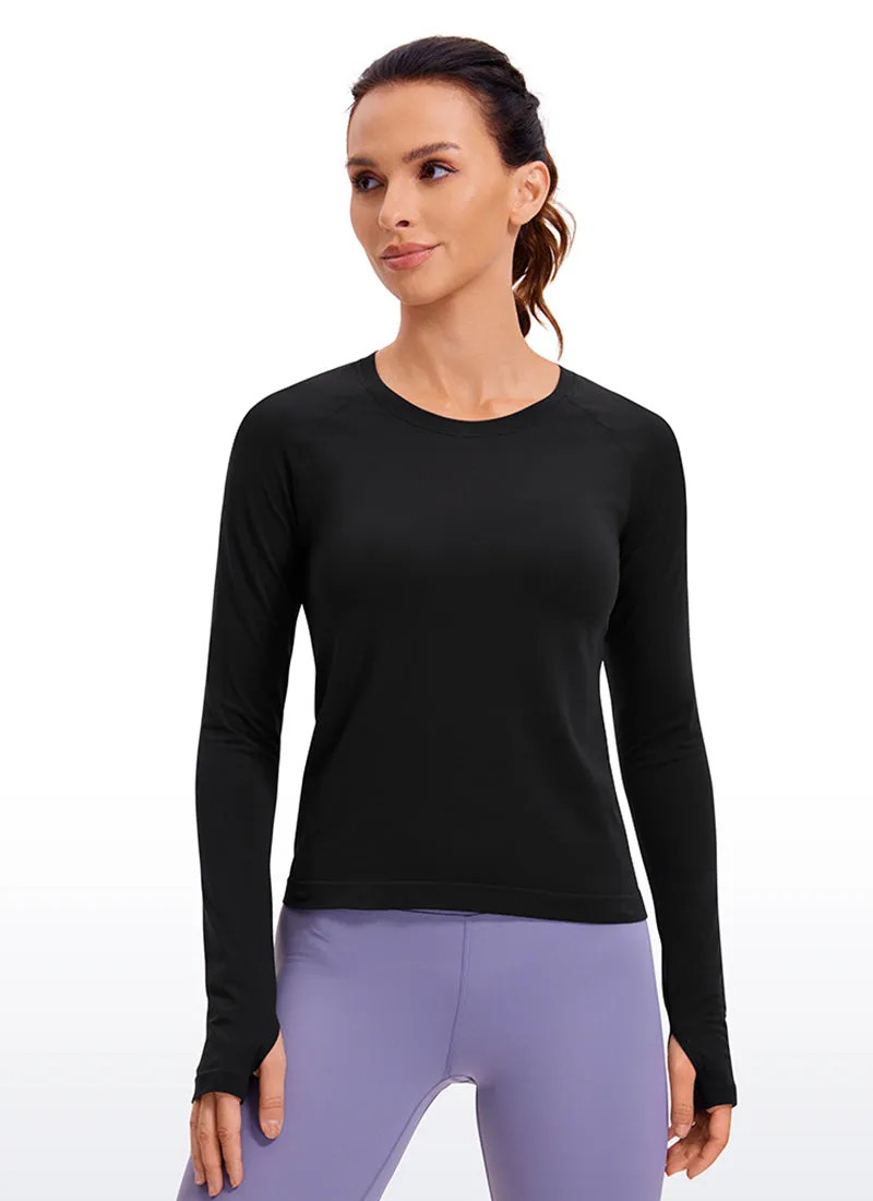 Seamless Long Sleeves with Thumbholes Shirts