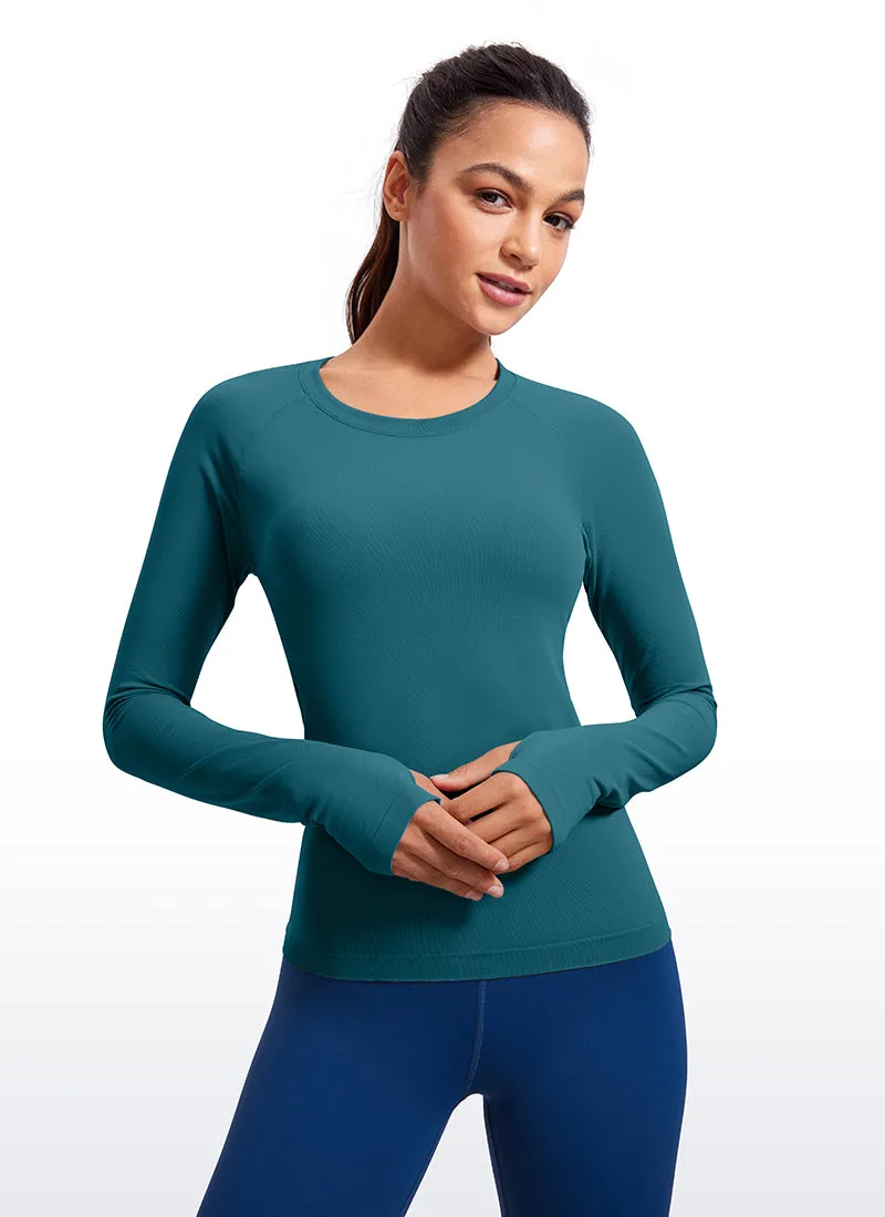 Seamless Long Sleeves with Thumbholes Shirts