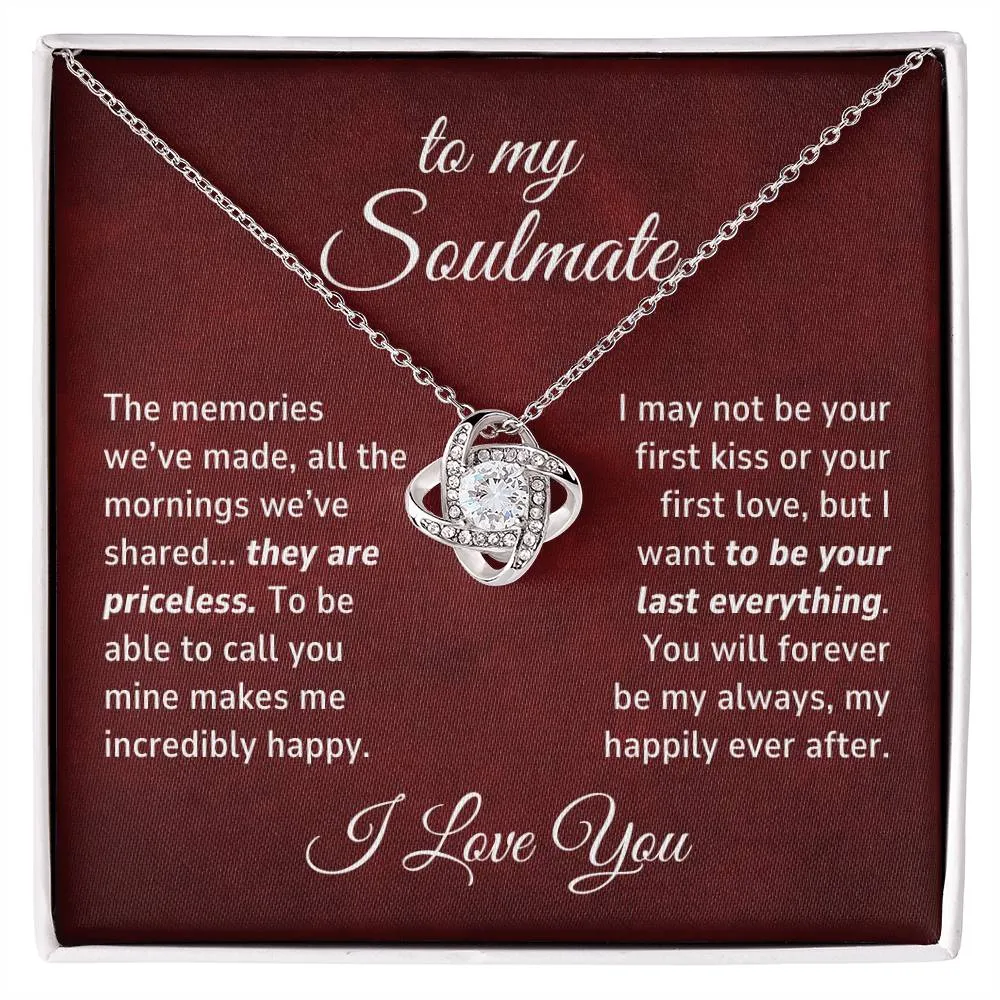 Soulmate Gift, The Memories We've Made Romantic Love Knot Necklace