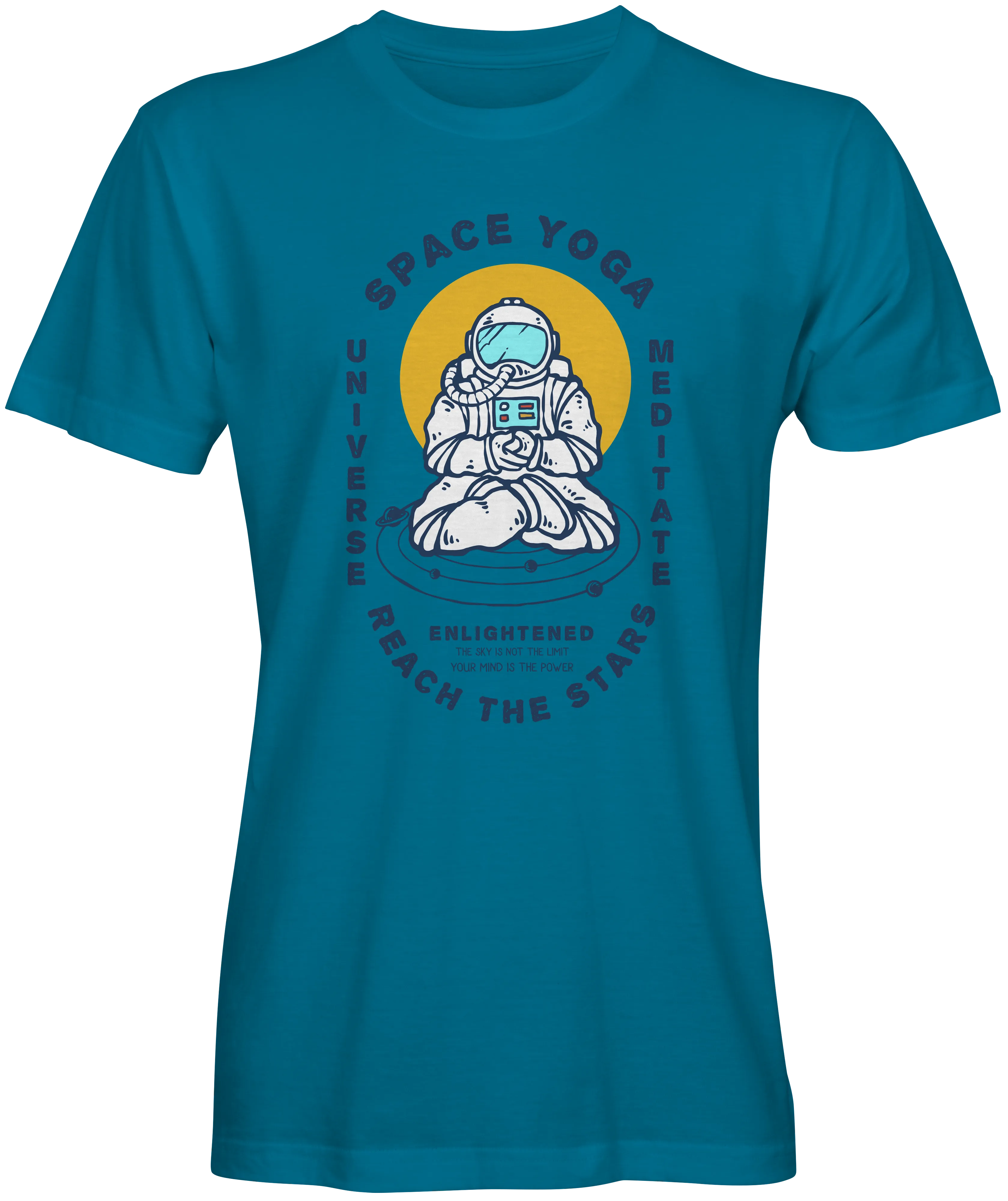 Space Yoga Graphic T-shirts