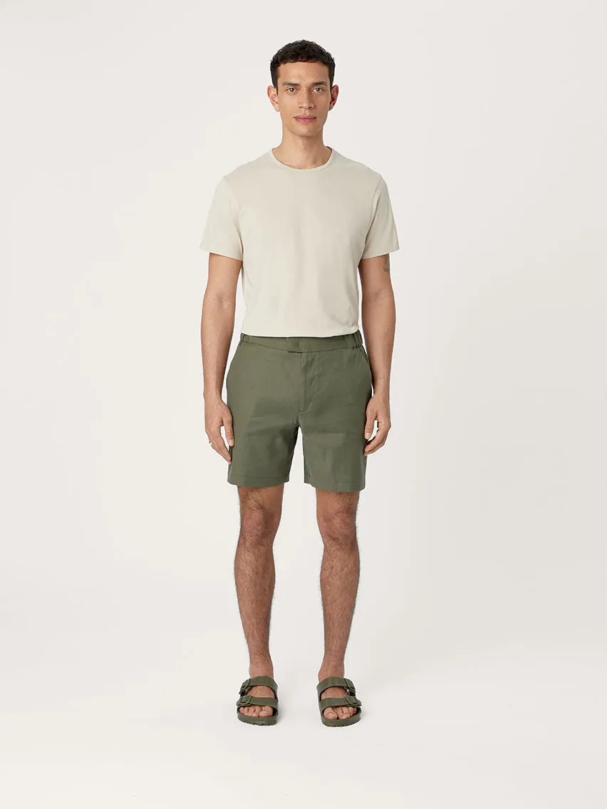 The 12 Shorts Linen 7" || Olive | Linen