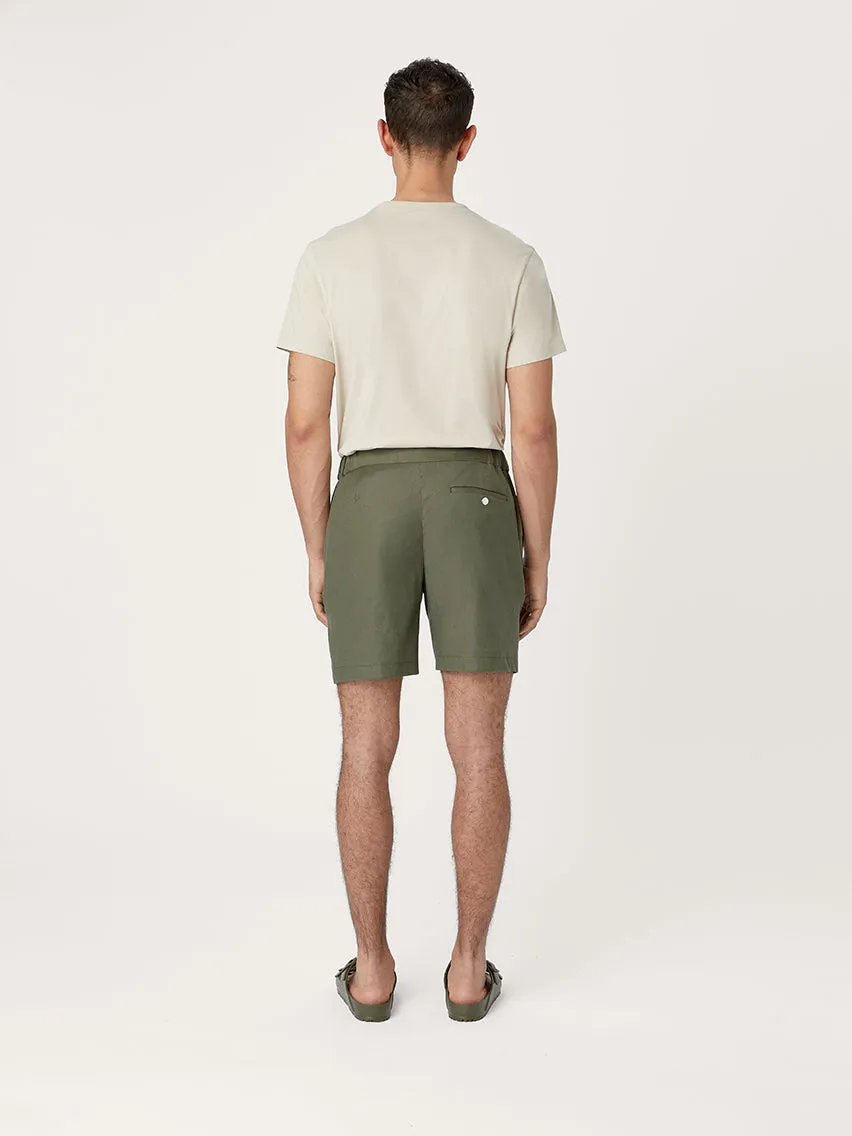 The 12 Shorts Linen 7" || Olive | Linen