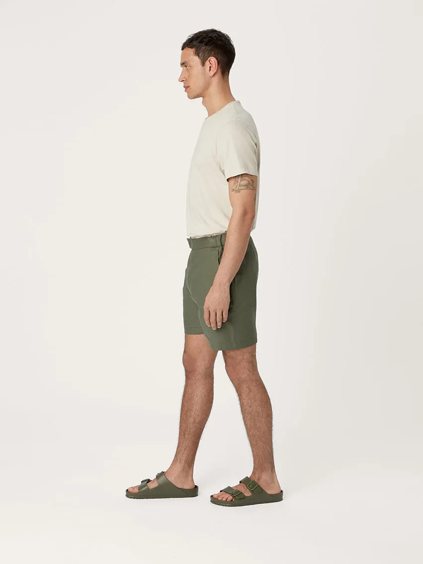 The 12 Shorts Linen 7" || Olive | Linen