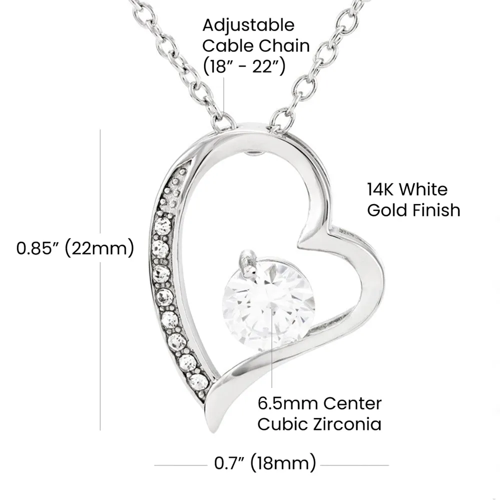 To My Sweetheart, It Was When I Gave my Heart to You Romantic Pendant Necklace